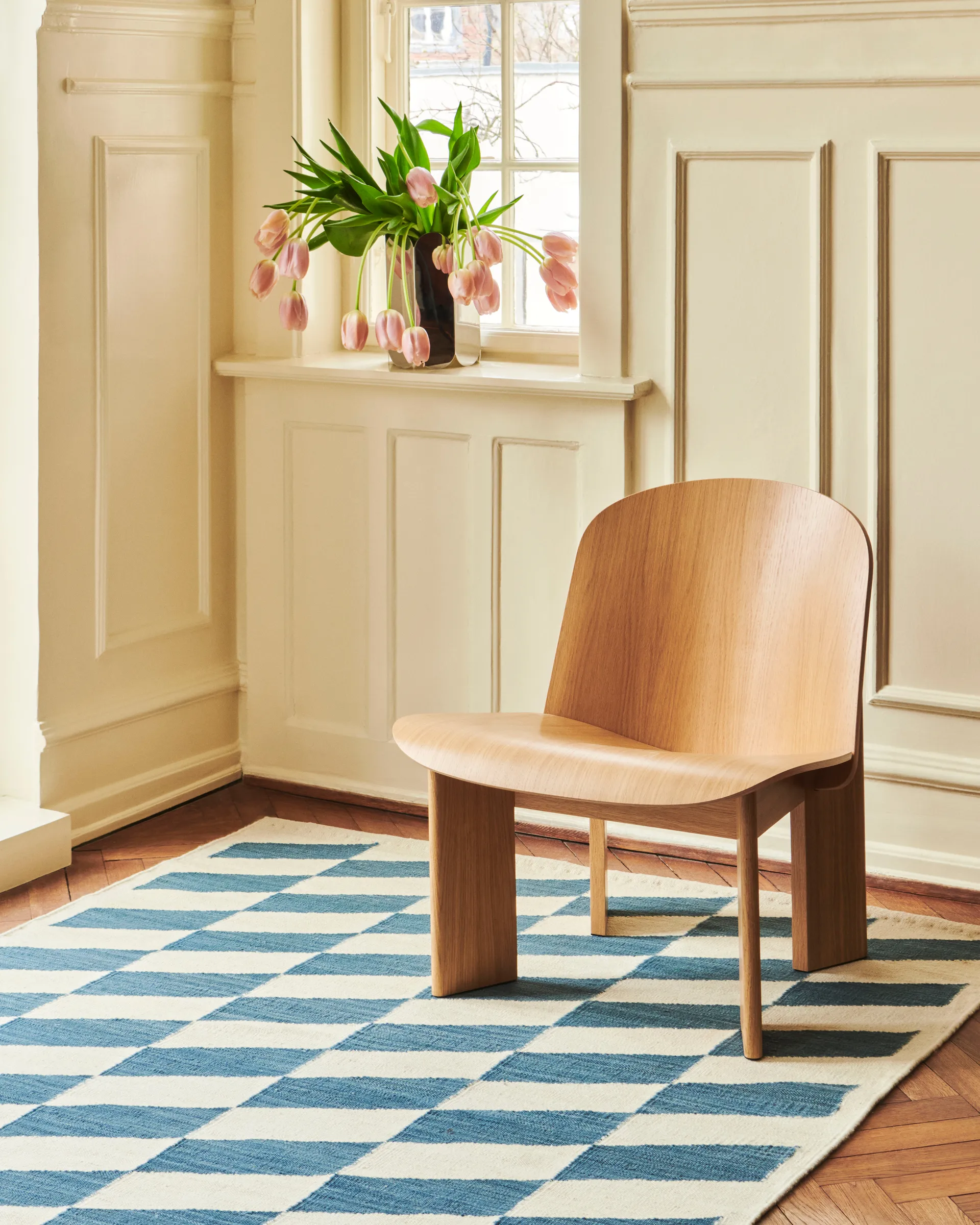 Dywan Shift Kelim 140x200 cm, Blue HAY