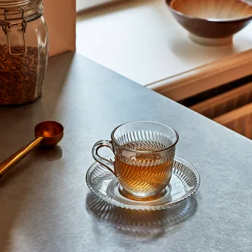 Filiżanka Pirouette ze spodkiem 15 cl - Przezroczysty - HAY