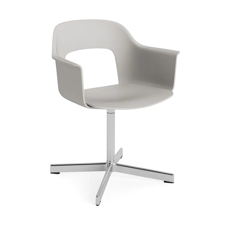 Fotel biurowy Layout Armchair 231 - Sky grey-polerowany aluminium 4 star swivel base - HAY