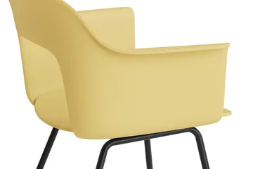Fotel Layout Armchair 211 z podłokietnikami - Biscotti-czarny lakierowany stal - HAY