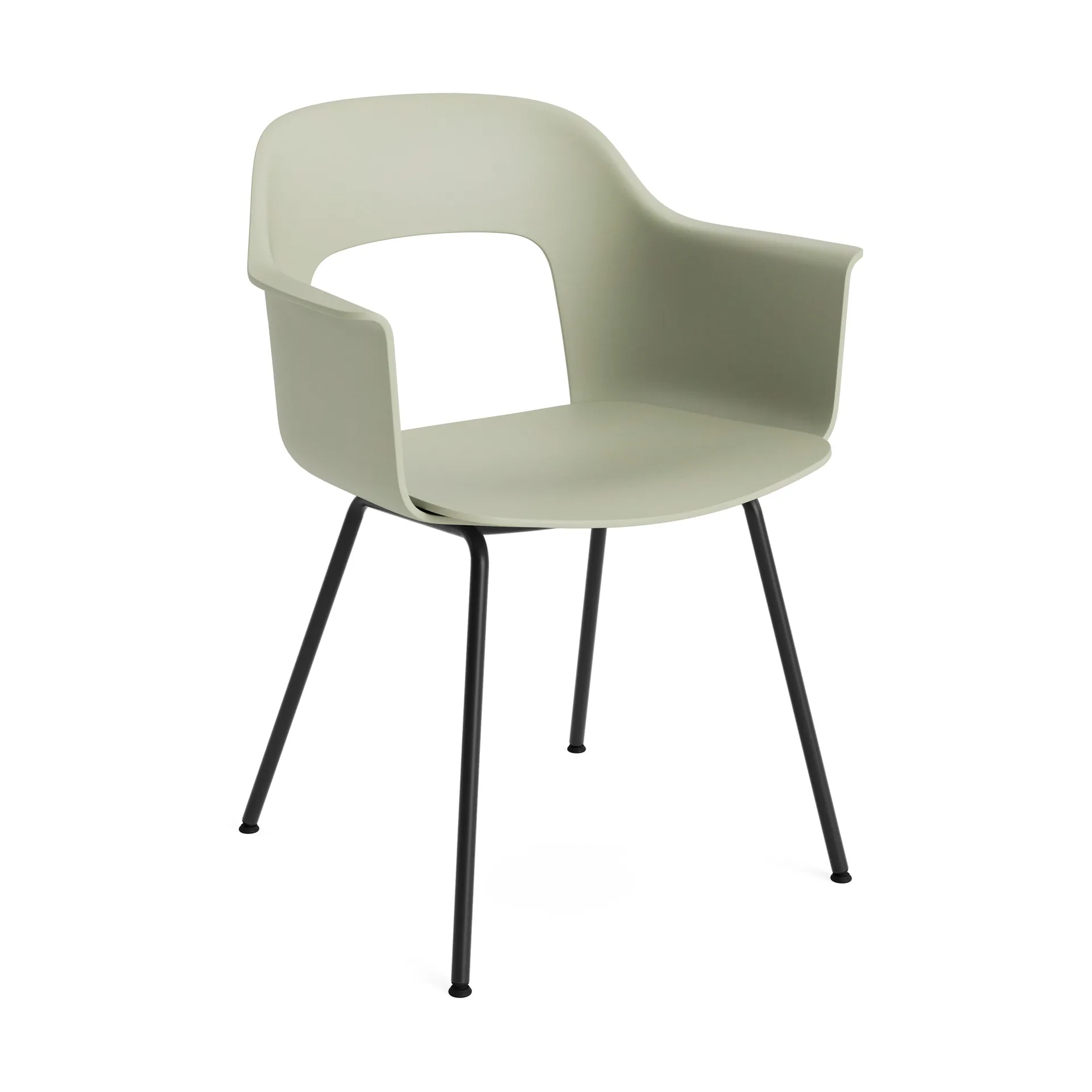 Fotel Layout Armchair 211 z podłokietnikami, Pastel green-czarny lakierowany stal HAY