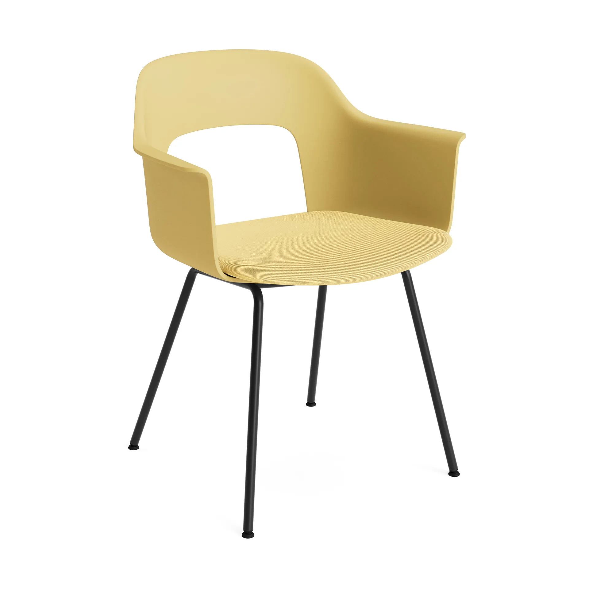 Fotel Layout Armchair 213 z podłokietnikami, Relate 431-biscotti-czarny lakierowany stal HAY