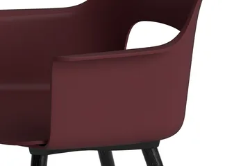 Fotel Layout Armchair 221 z podłokietnikami - Bordeaux-dąb lakierowany na czarno - HAY