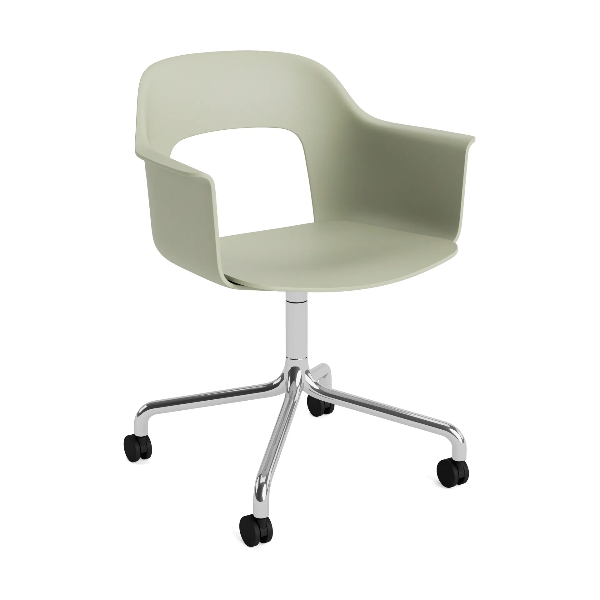 Fotel Layout Armchair 261, Bottle green-polerowane aluminium HAY