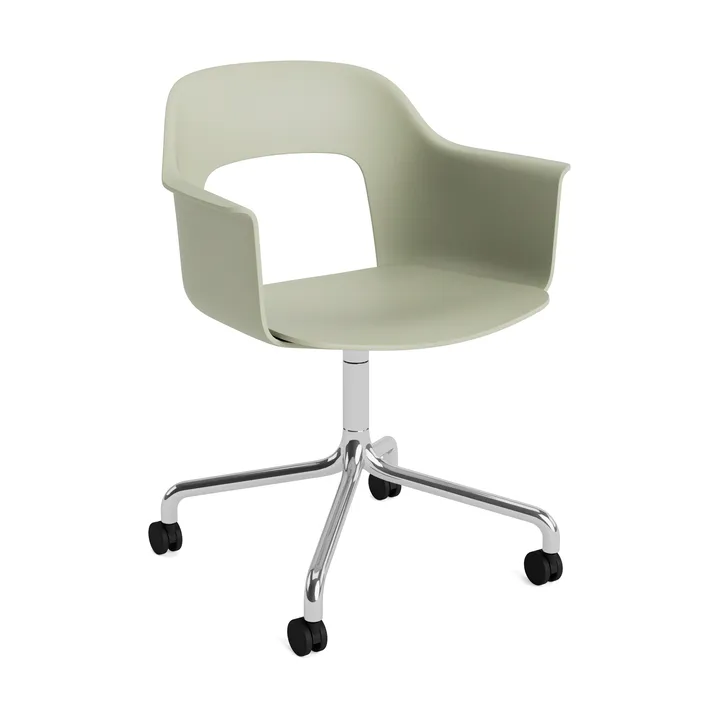 Fotel Layout Armchair 261 - Bottle green-polerowane aluminium - HAY
