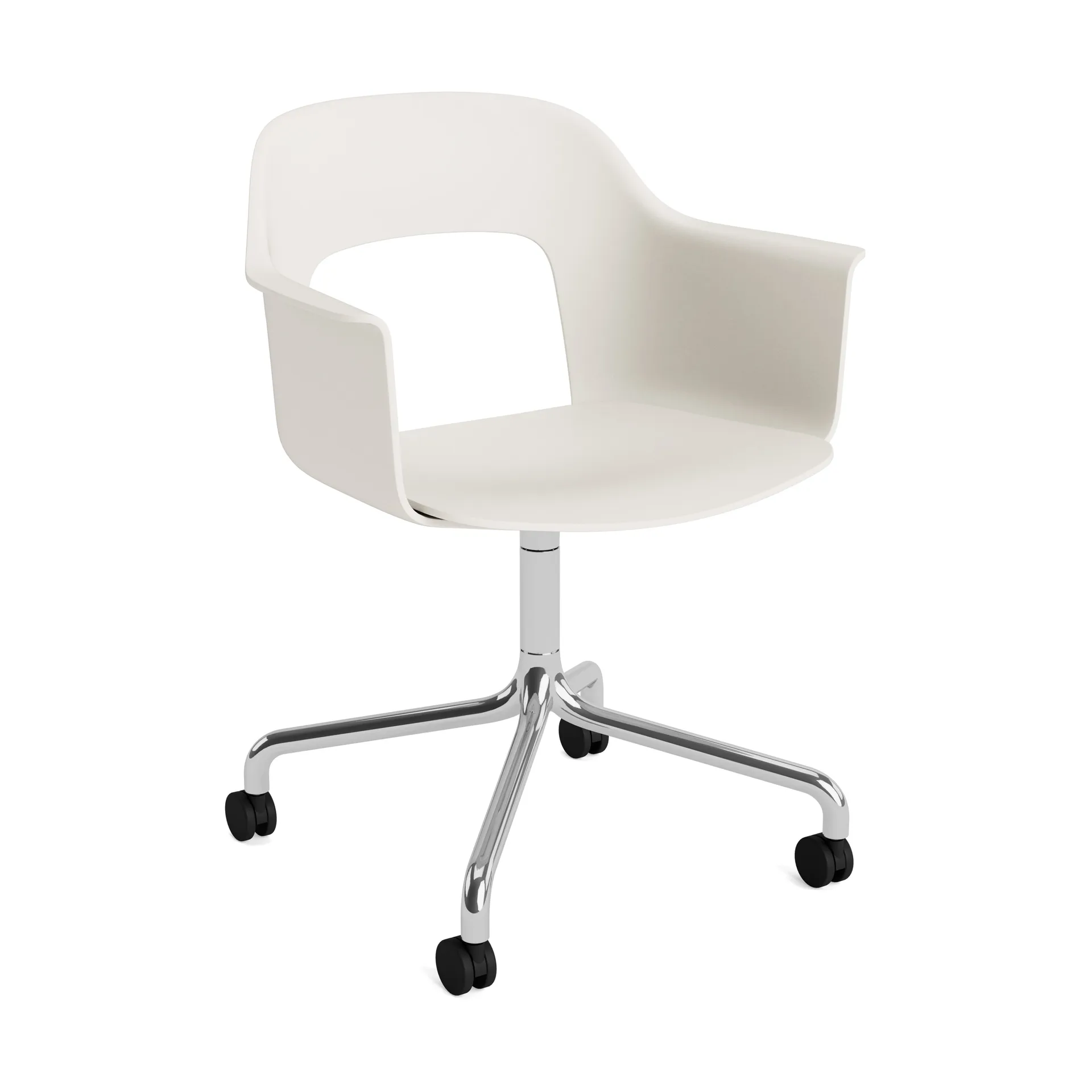 Fotel Layout Armchair 261, Cream white-polerowane aluminium HAY