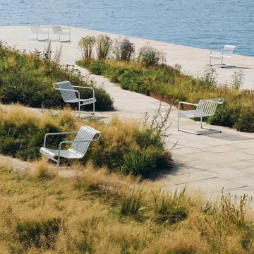 Fotel lounge Palissade Cantilever Low - Hot galvanised steel - HAY