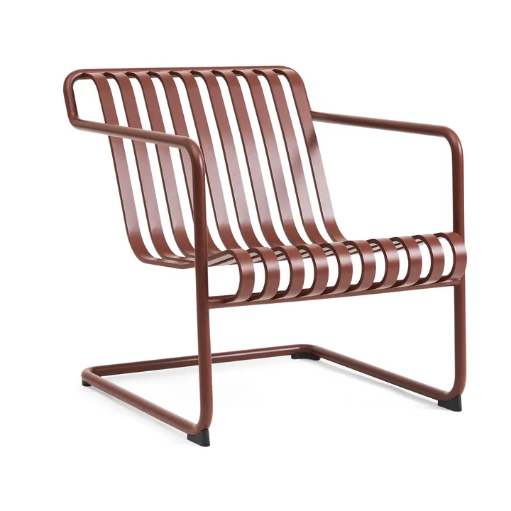 Fotel lounge Palissade Cantilever Low - Iron red - HAY
