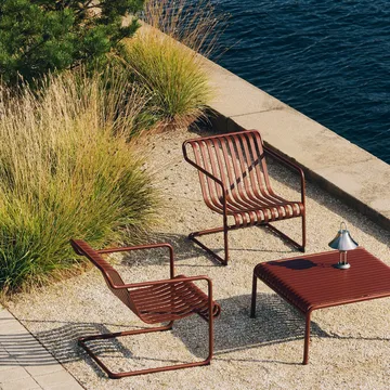 Fotel lounge Palissade Cantilever Low - Iron red - HAY