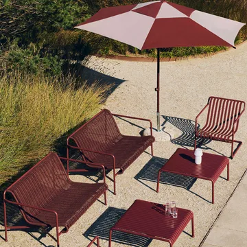 Fotel lounge Palissade Cantilever Low - Iron red - HAY