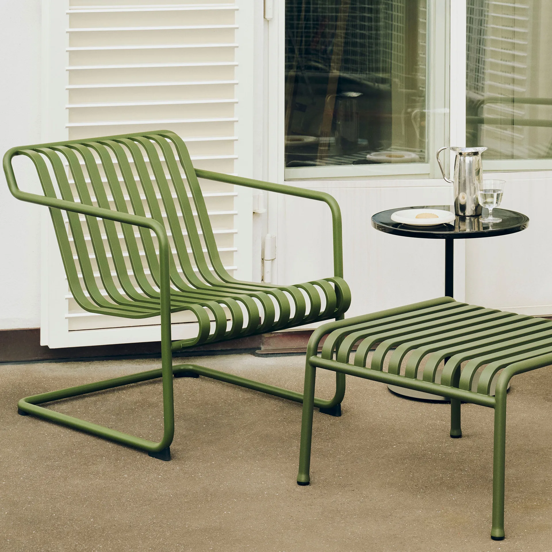 Fotel lounge Palissade Cantilever Low, Olive HAY