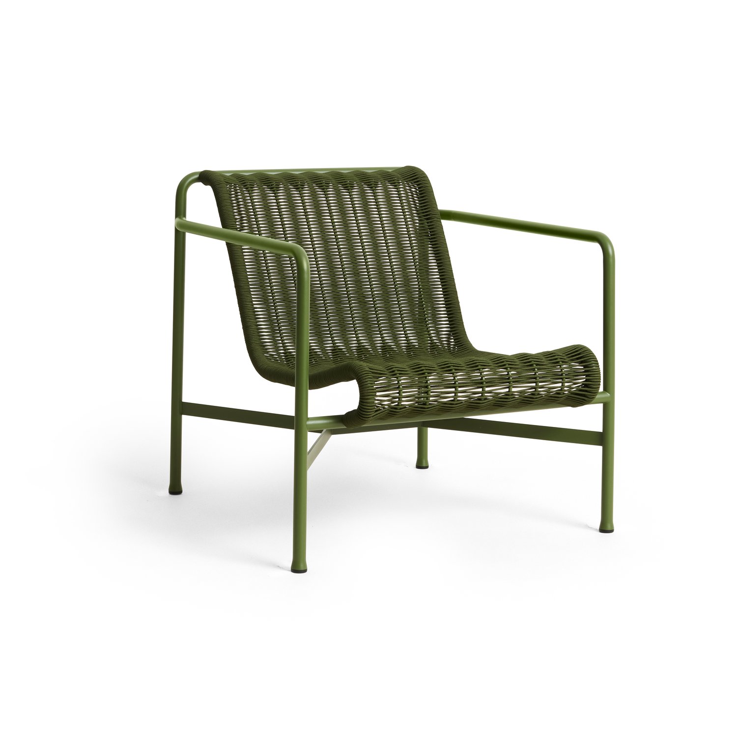 HAY Fotel lounge Palissade Cord Low Olive | Skandynawski Design | Zielony