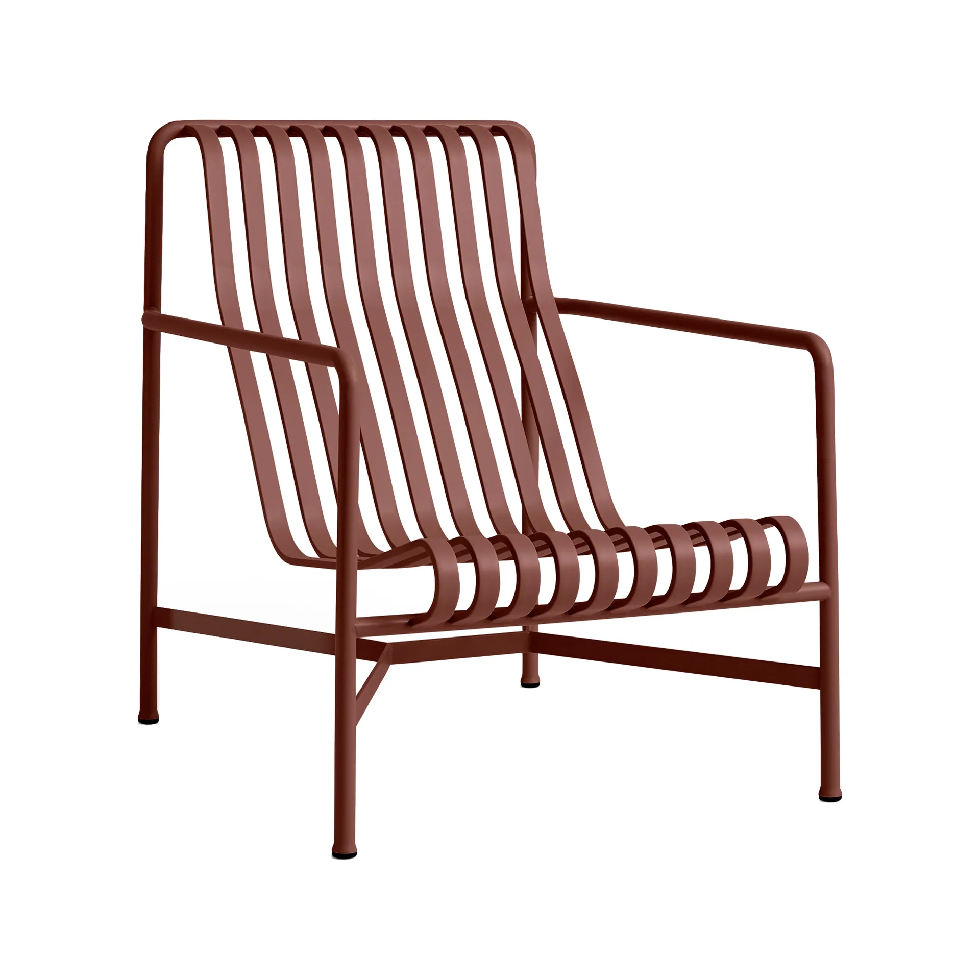 Fotel lounge Palissade High, Iron red HAY