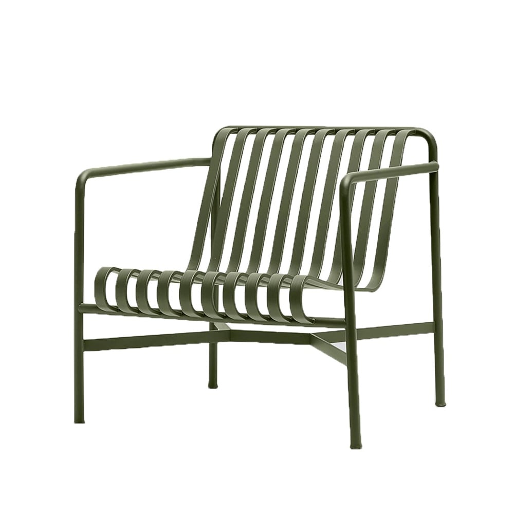 HAY Fotel lounge Palissade Low Olive | Skandynawski Design | Krzesła ogrodowe | Zielony