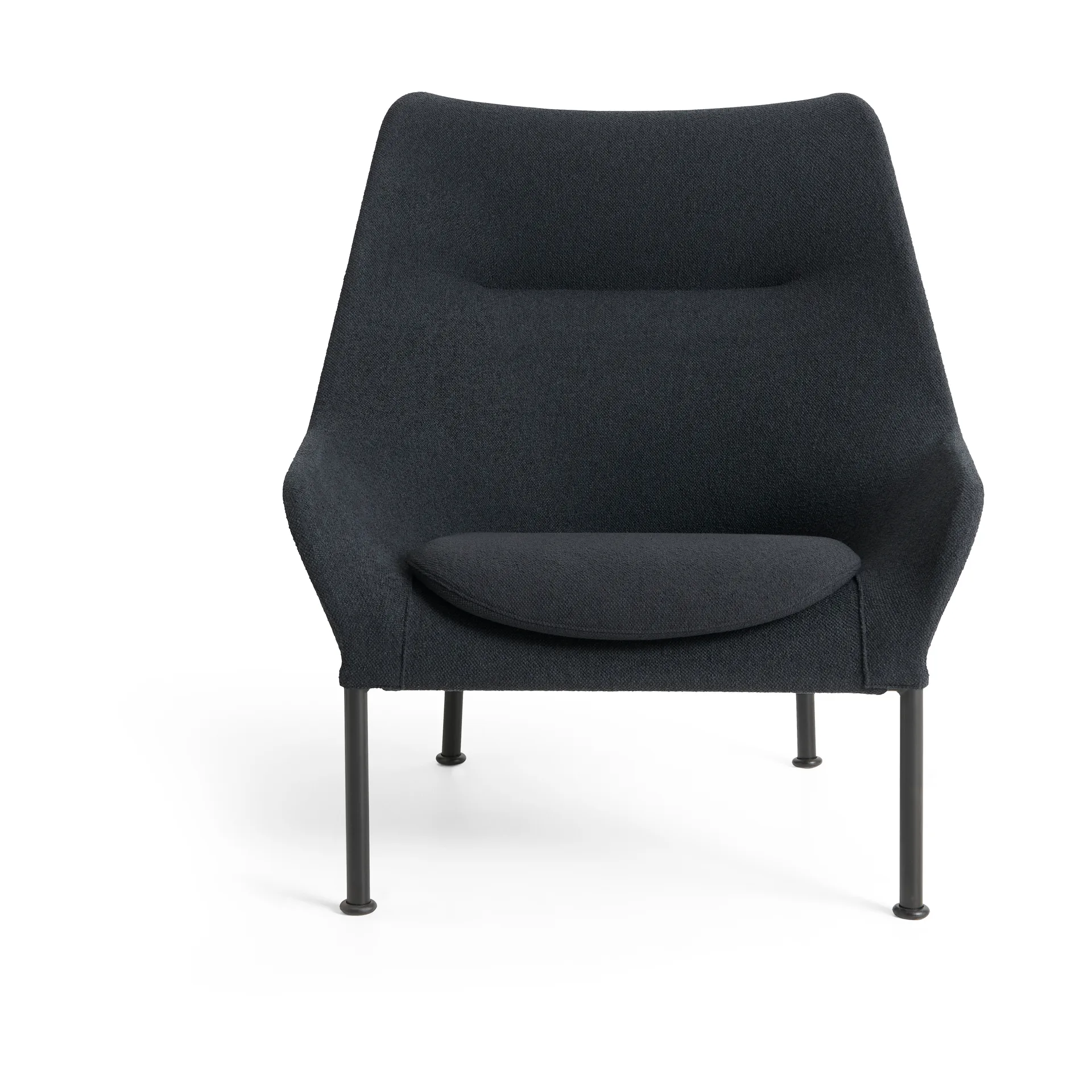 Fotel O2 Lounge Chair, Soft black-czarny lakierowany stal HAY