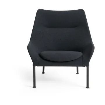 Fotel O2 Lounge Chair - Soft black-czarny lakierowany stal - HAY