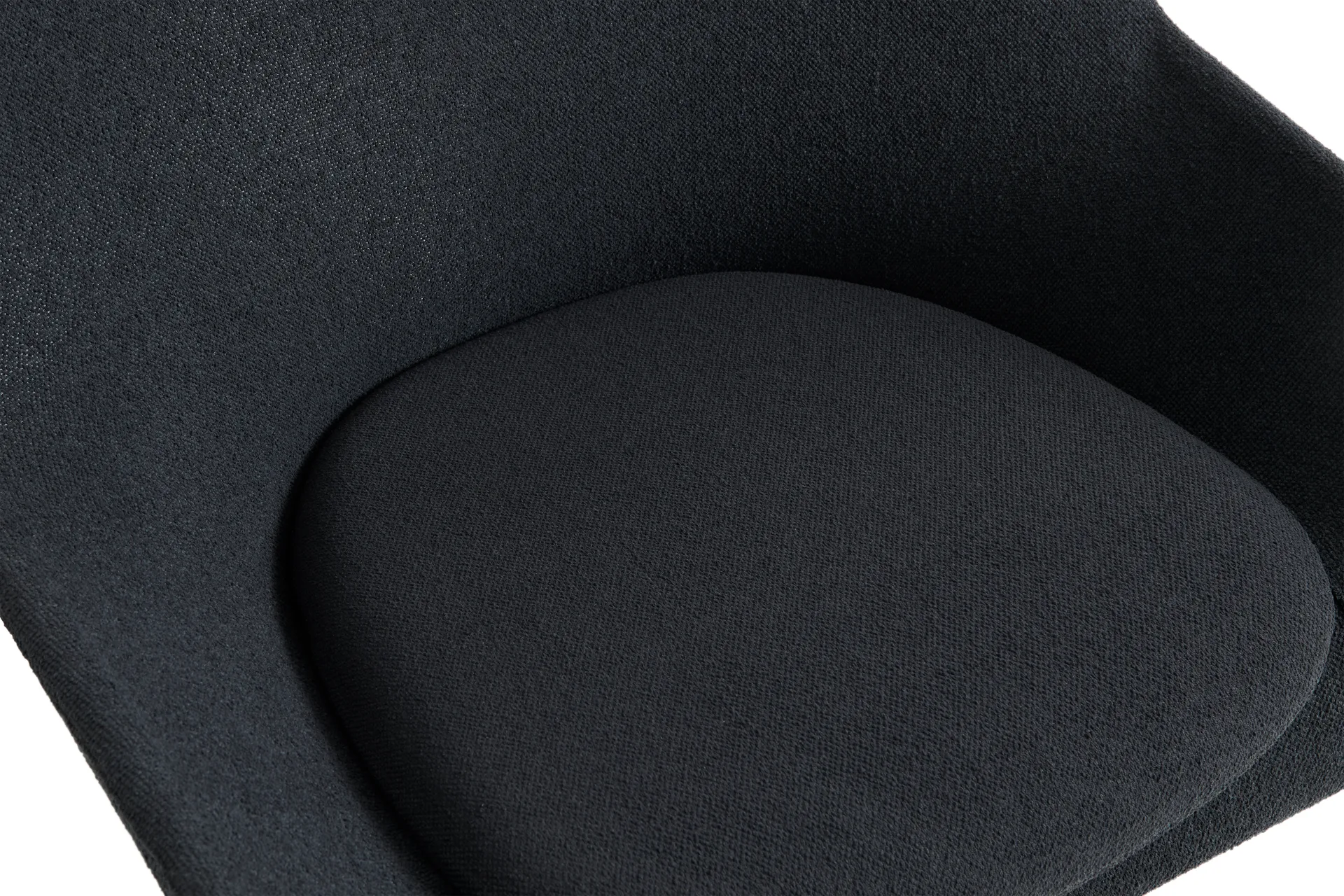 Fotel O2 Lounge Chair, Soft black-czarny lakierowany stal HAY