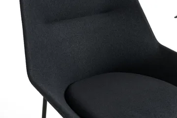 Fotel O2 Lounge Chair - Soft black-czarny lakierowany stal - HAY