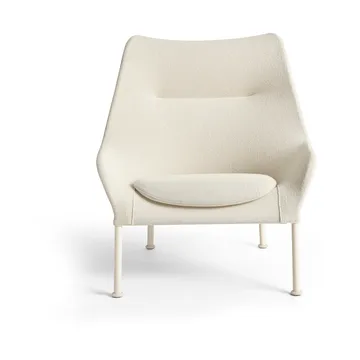 Fotel O2 Lounge Chair - Soft cream-lakierowana stal eggshell - HAY