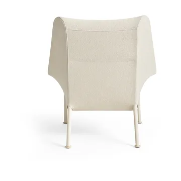 Fotel O2 Lounge Chair - Soft cream-lakierowana stal eggshell - HAY