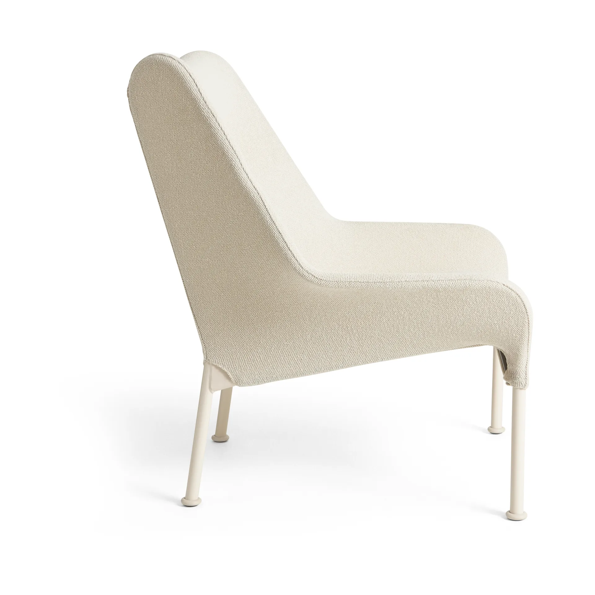 Fotel O2 Lounge Chair, Soft cream-lakierowana stal eggshell HAY