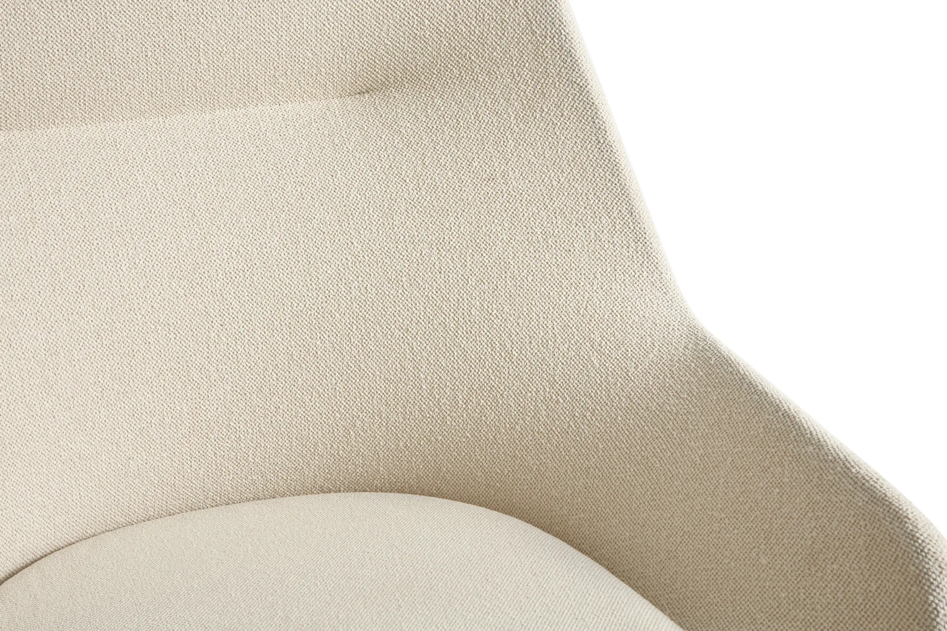Fotel O2 Lounge Chair, Soft cream-lakierowana stal eggshell HAY