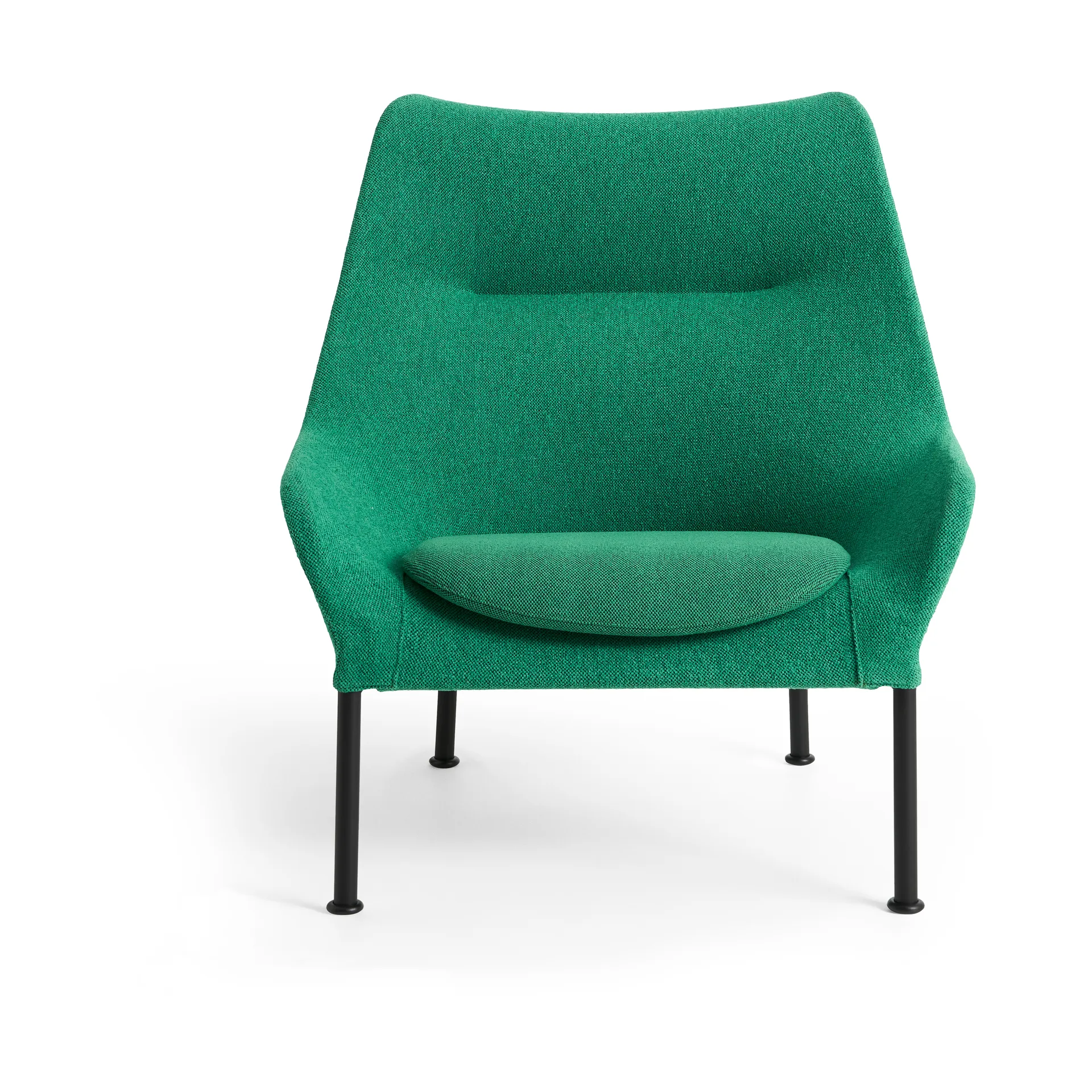 Fotel O2 Lounge Chair, Soft green-czarny lakierowany stal HAY