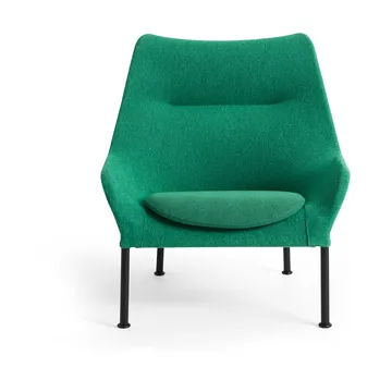 Fotel O2 Lounge Chair - Soft green-czarny lakierowany stal - HAY