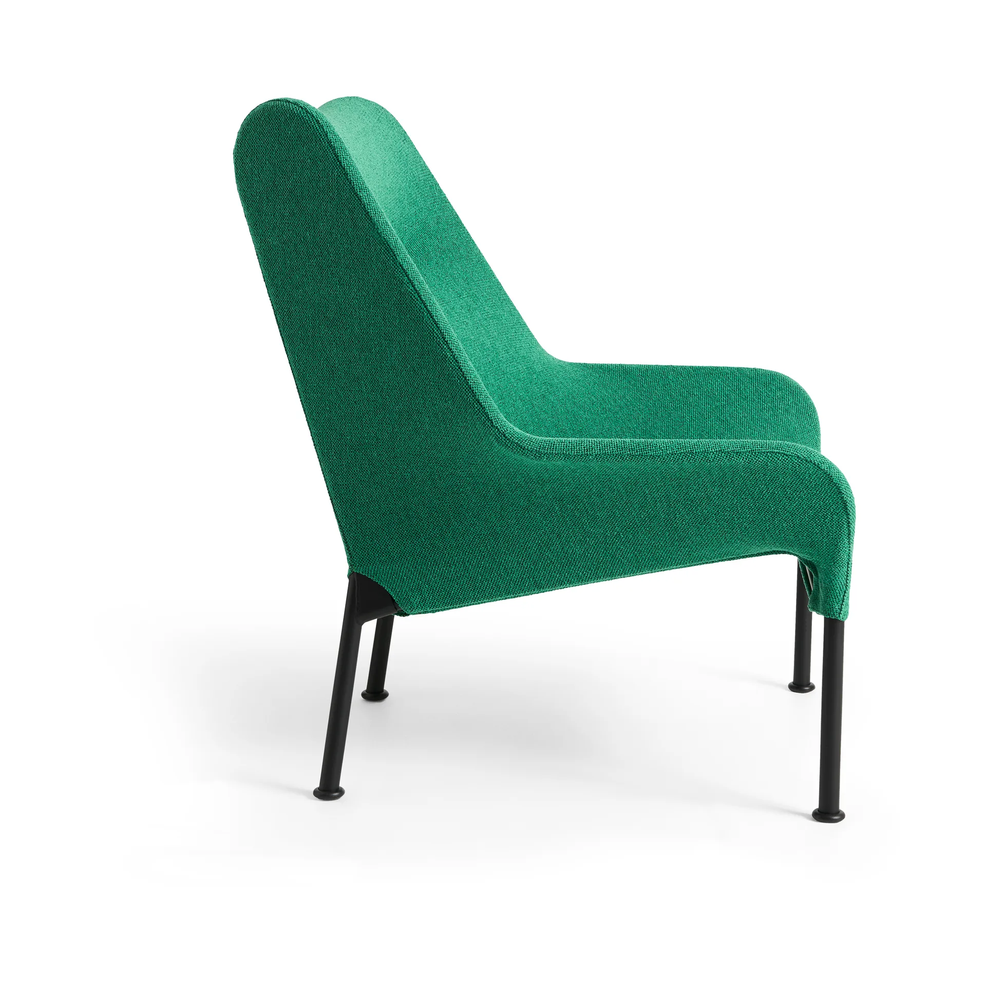 Fotel O2 Lounge Chair, Soft green-czarny lakierowany stal HAY