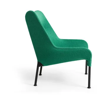 Fotel O2 Lounge Chair - Soft green-czarny lakierowany stal - HAY