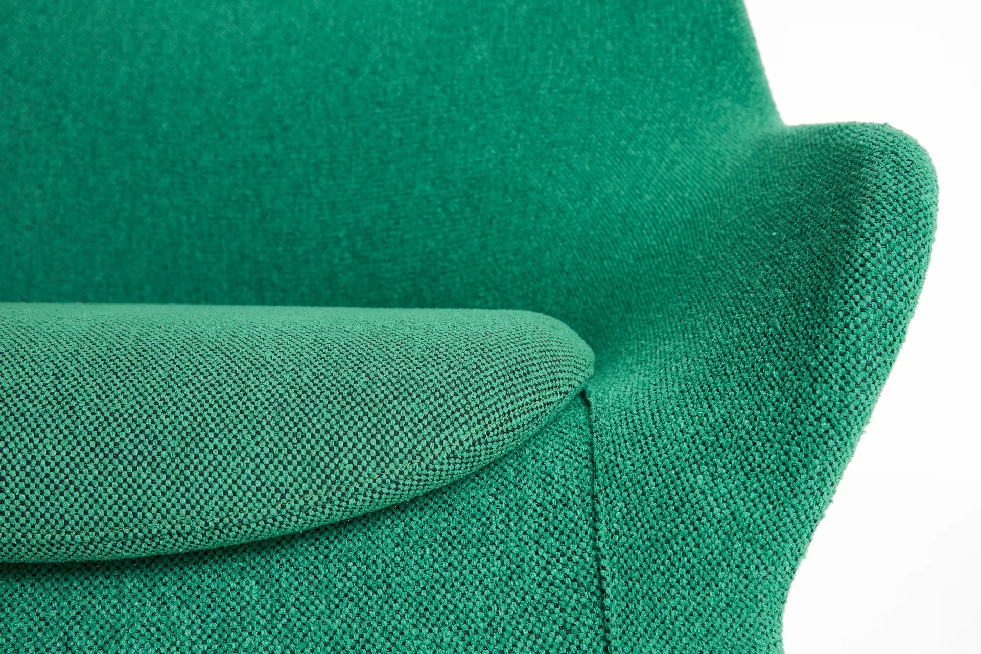 Fotel O2 Lounge Chair, Soft green-czarny lakierowany stal HAY