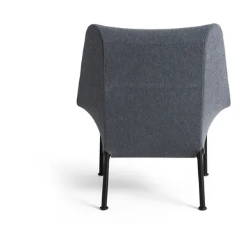 Fotel O2 Lounge Chair - Soft grey-czarny lakierowany stal - HAY