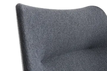 Fotel O2 Lounge Chair - Soft grey-czarny lakierowany stal - HAY