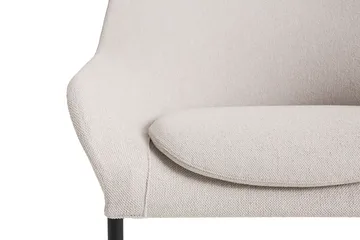 Fotel O2 Lounge Chair - Soft light grey-czarny lakierowany stal - HAY