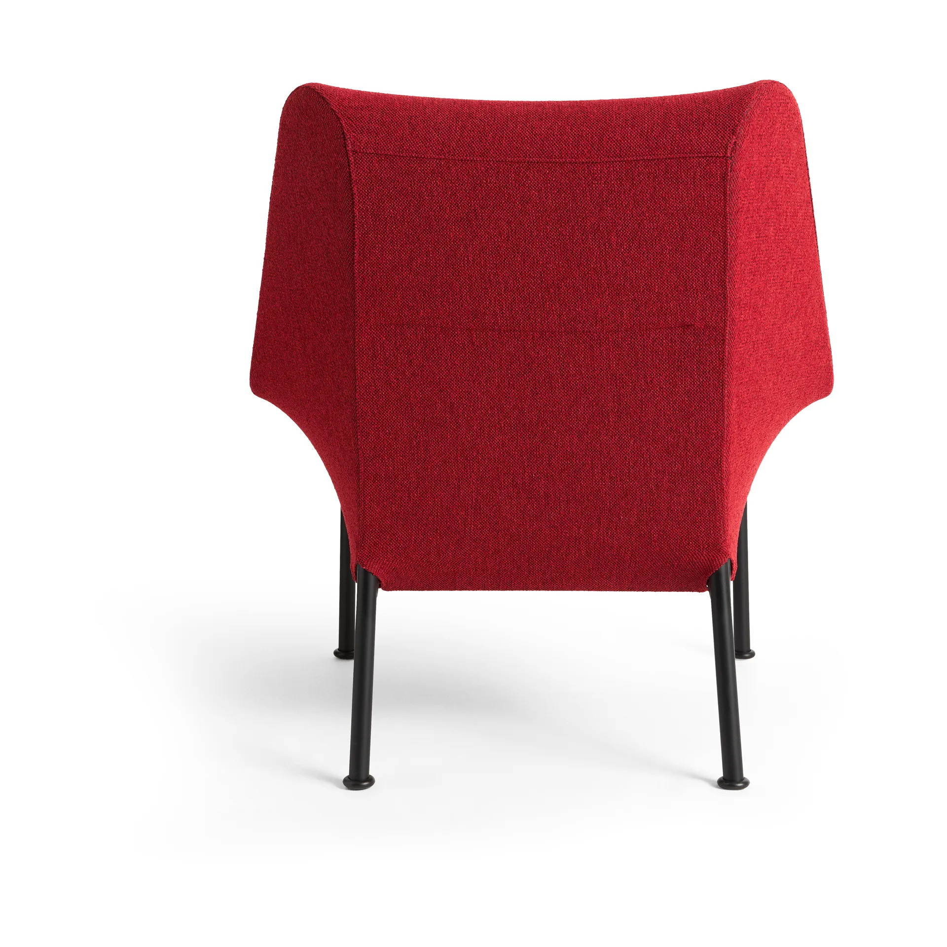 Fotel O2 Lounge Chair, Soft red-czarny lakierowany stal HAY
