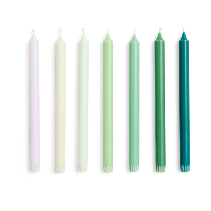 Gradient Candle świeczka 7 szt - Greens - HAY