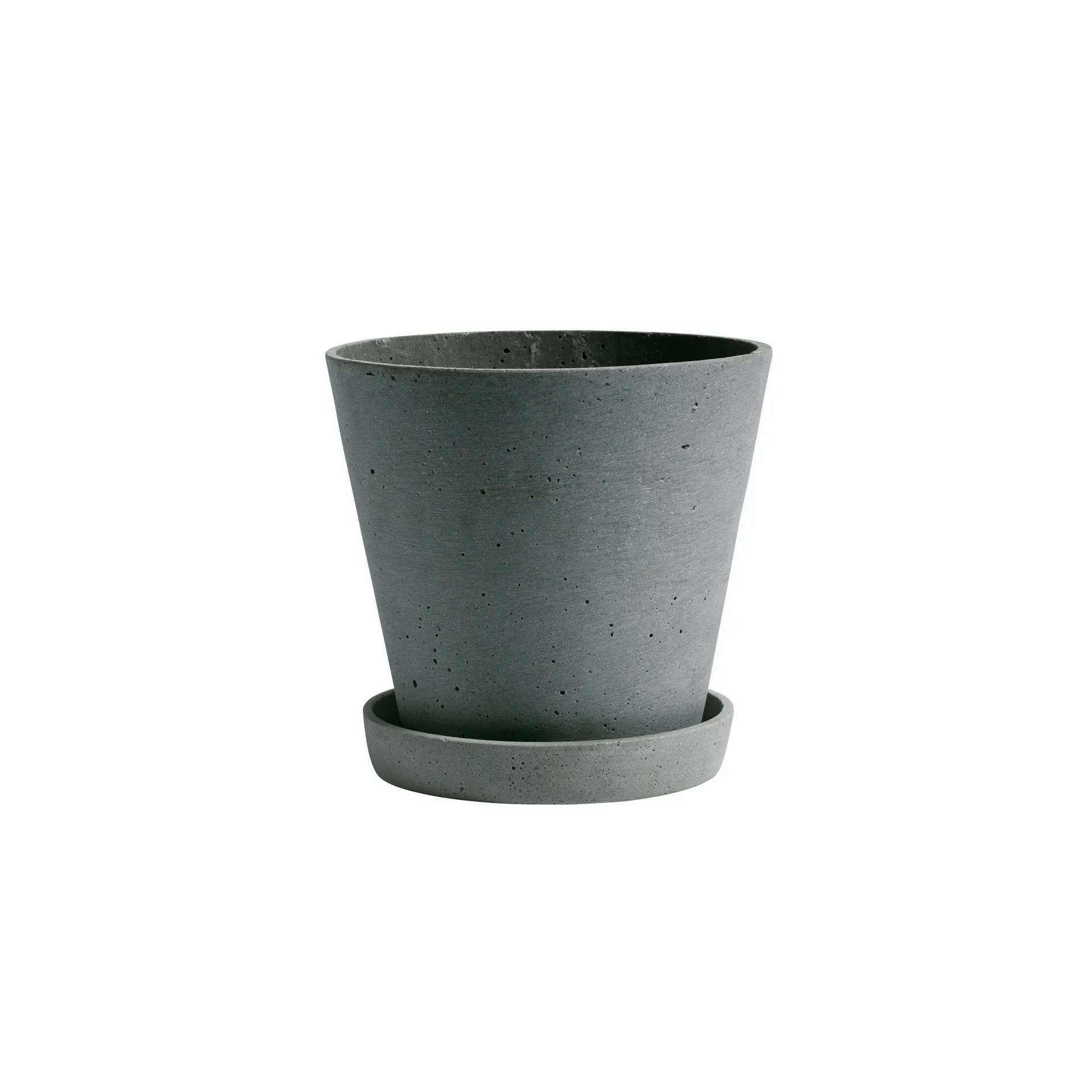 HAY Doniczka ze spodkiem L Ø17.5 cm, Zielony HAY