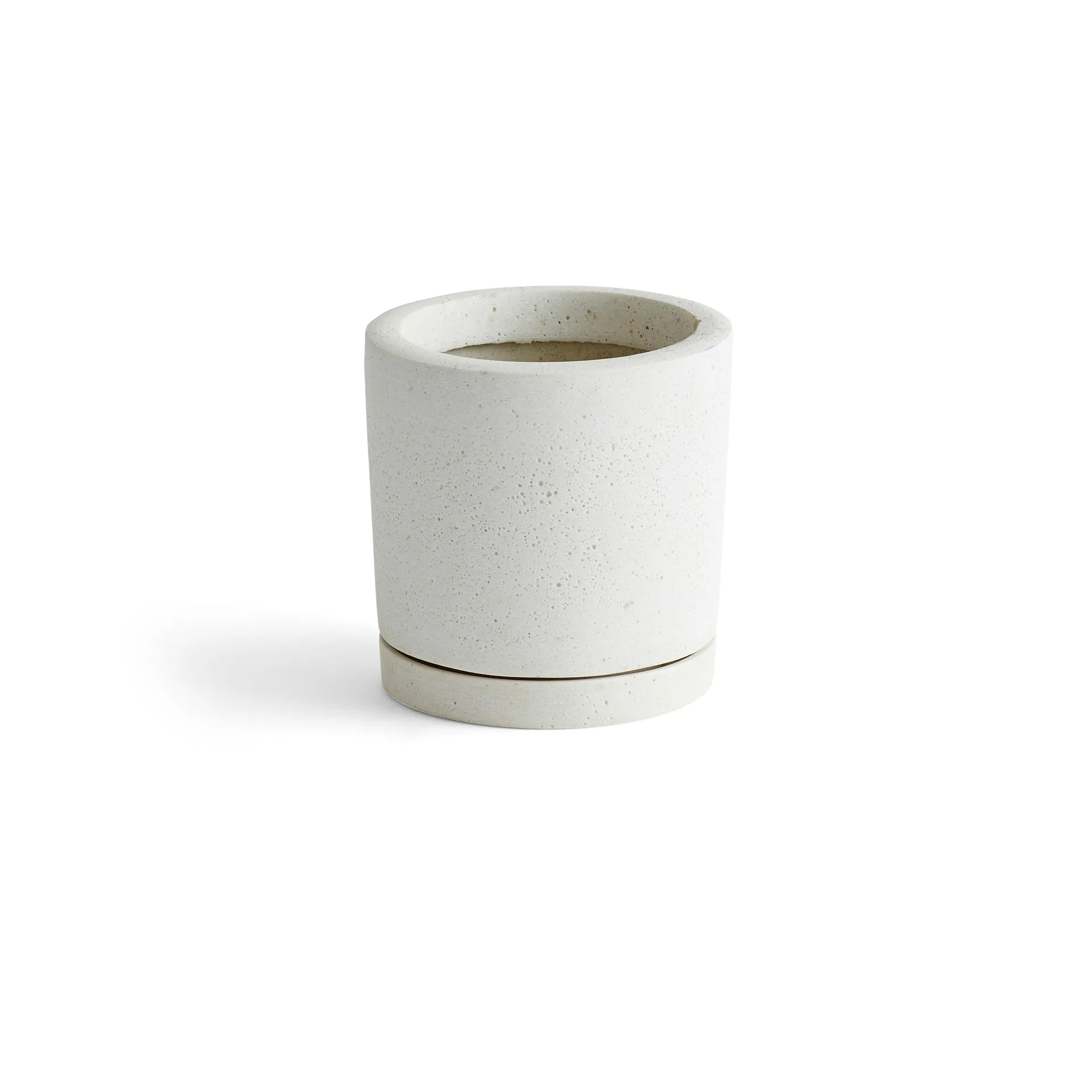 HAY Plant Pot with saucer doniczka M Ø14 cm, Biały HAY