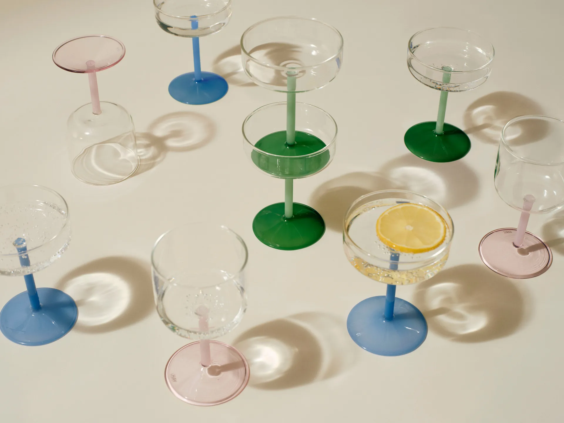 Kieliszek do wina Tint 25 cl 2-pak, Clear-jade light blue HAY