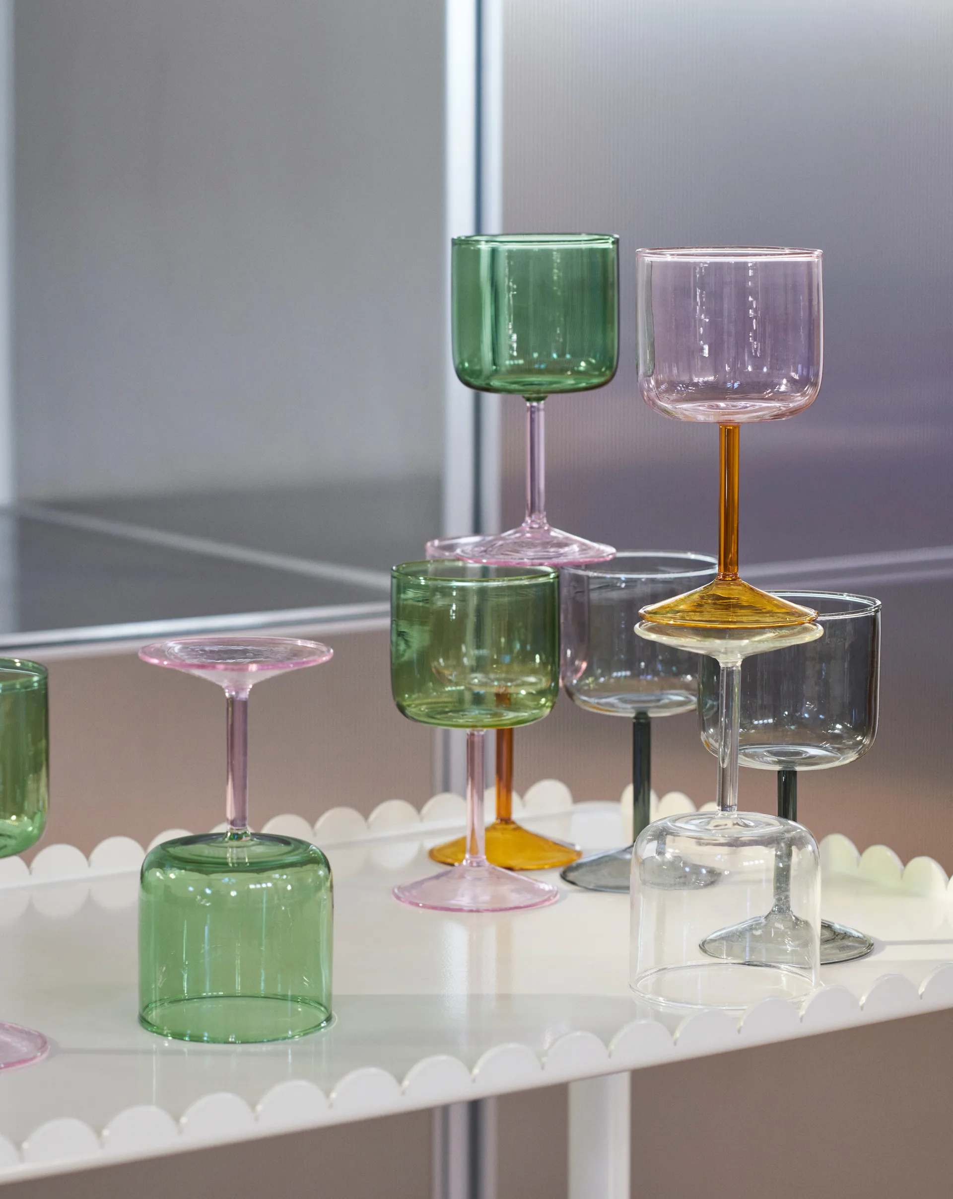 Kieliszek do wina Tint 25 cl 2-pak, Zielony-różowy HAY