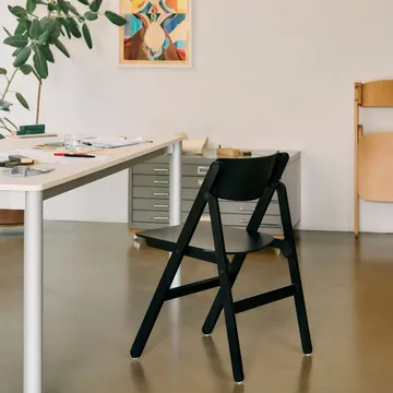 Krzesło Backflip Chair - Anthracite lakierowany buk - HAY