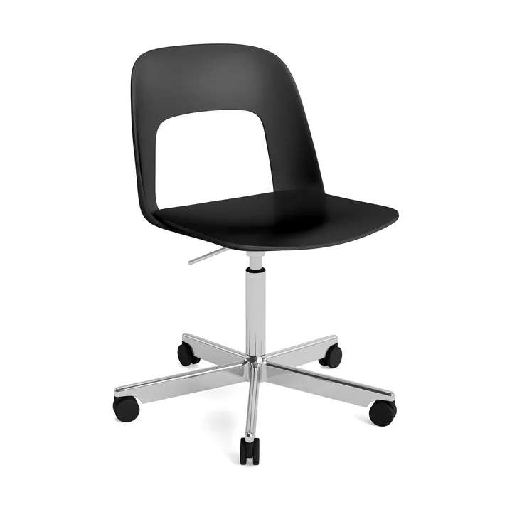 Krzesło Layout Chair 141 - Black–polerowane aluminium - HAY