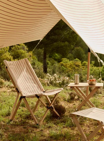 Krzesło składane Outdoor Market - Beige-red - HAY