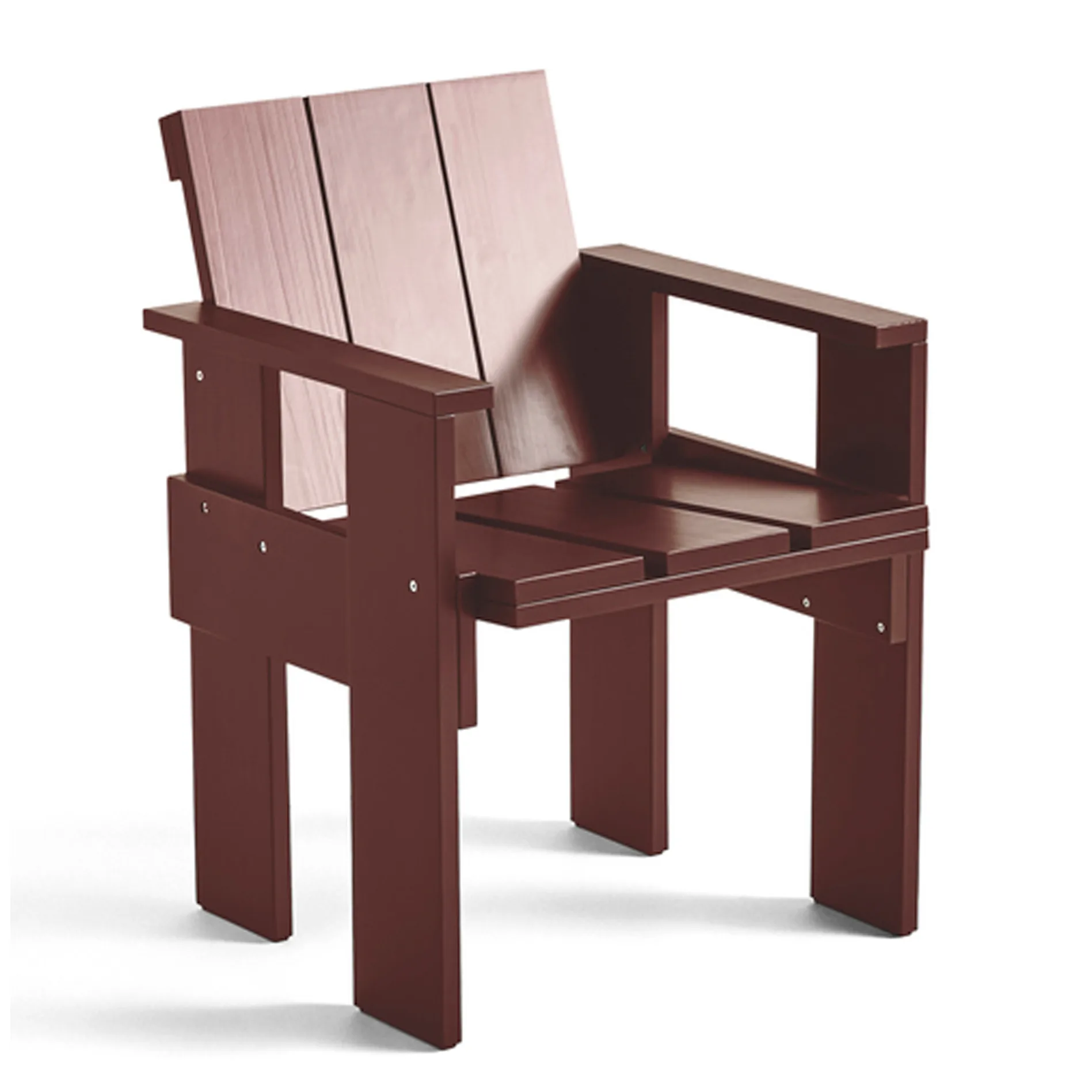 Krzesło z podłokietnikami Crate Dining Chair, Iron red HAY