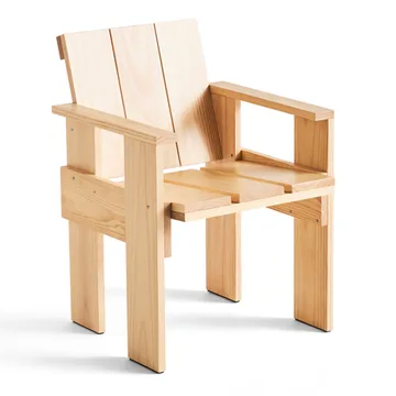 Krzesło z podłokietnikami Crate Dining Chair - Water-based lacquered pinewood - HAY