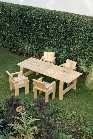 Krzesło z podłokietnikami Crate Dining Chair - Water-based lacquered pinewood - HAY