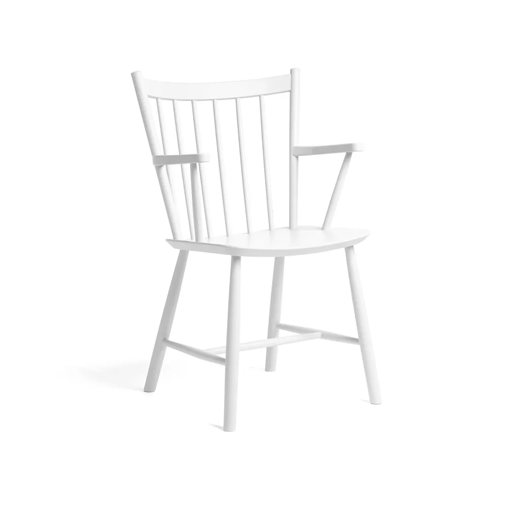 Krzesło z podłokietnikami J42, White lacquered beech HAY
