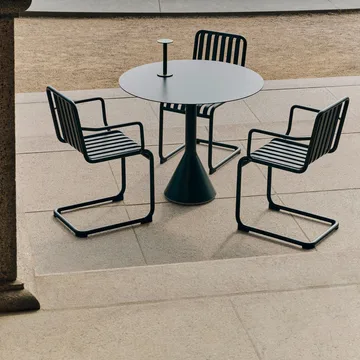 Krzesło z podłokietnikami Palissade Cantilever - Anthracite - HAY