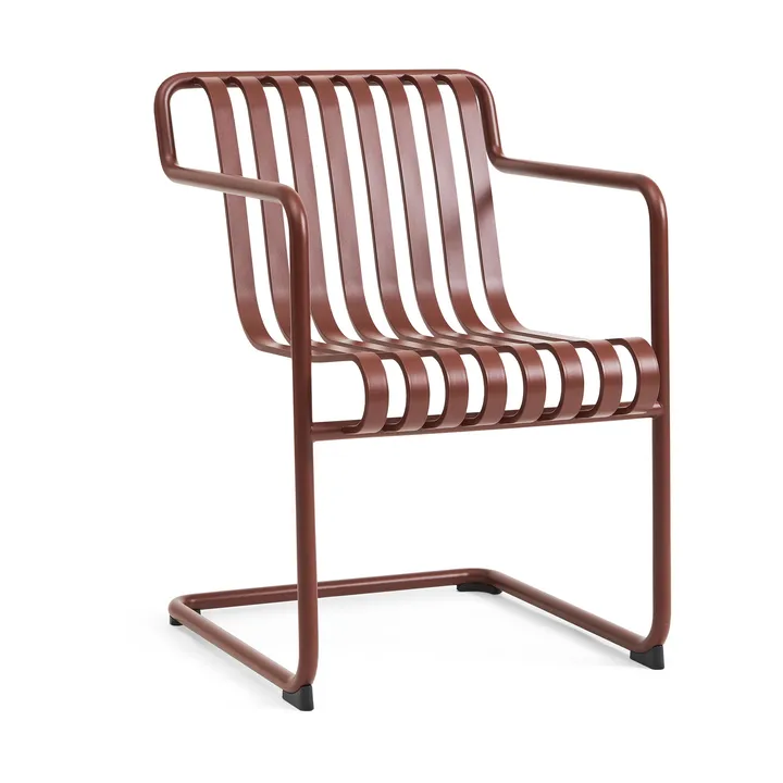 Krzesło z podłokietnikami Palissade Cantilever Dining - Iron red - HAY