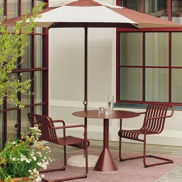 Krzesło z podłokietnikami Palissade Cantilever Dining - Iron red - HAY